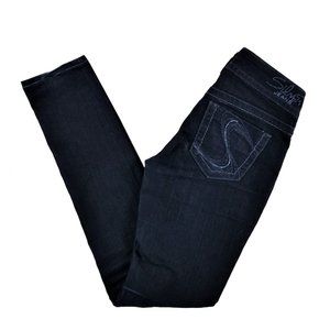 Silver Jeans Suki Skinny Dark Blue Jeans Stretch New Condition Size 25 Long